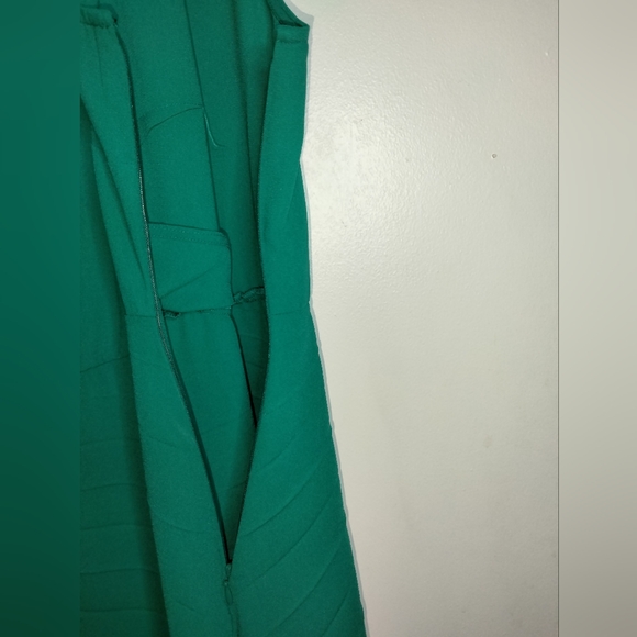 J. Jill (Size 2X) Green Stretch V-Neck Surplice Sleeveless Midi Dress (NEW-NWT) - Picture 7 of 16